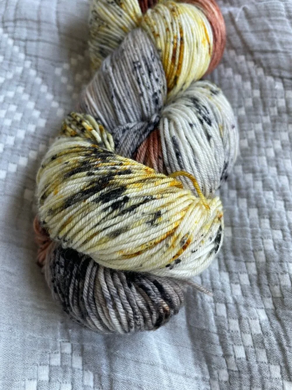 Brown Speckled Merino Wool Fingering Weight Variegated Yarn